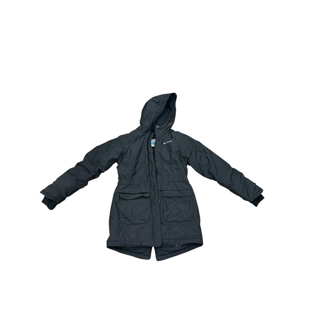Columbia Girls Black Omni-Heat Hooded Winter Parka Jacket Size L 14/16